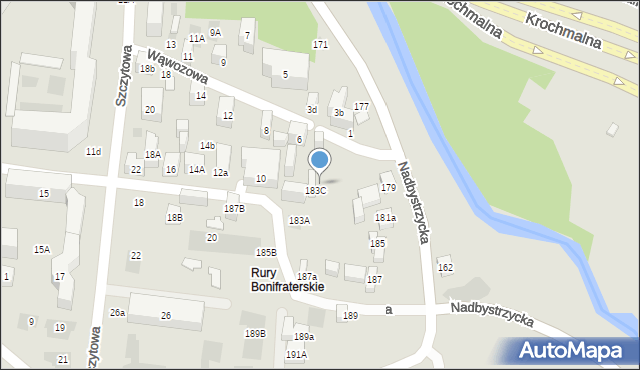 Lublin, Wąwozowa, 4, mapa Lublina