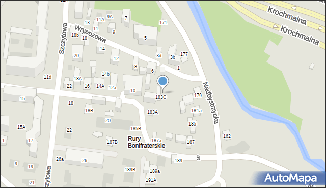 Lublin, Wąwozowa, 4, mapa Lublina