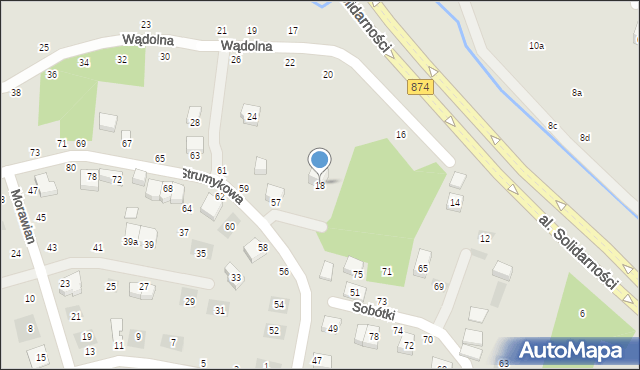 Lublin, Wądolna, 18, mapa Lublina