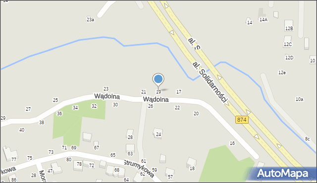 Lublin, Wądolna, 19, mapa Lublina