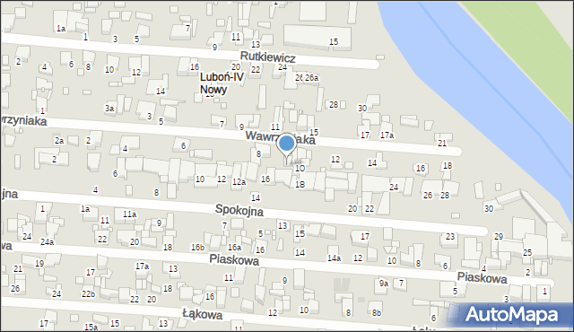 Luboń, Wawrzyniaka Piotra, 8a, mapa Luboń