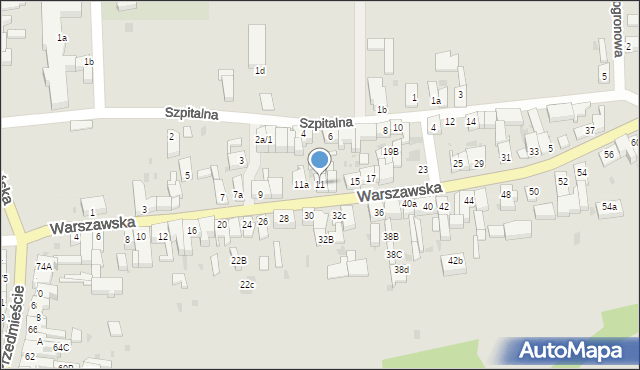 Lubsko, Warszawska, 11, mapa Lubsko