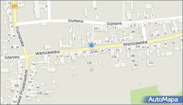 Lubsko, Warszawska, 24, mapa Lubsko