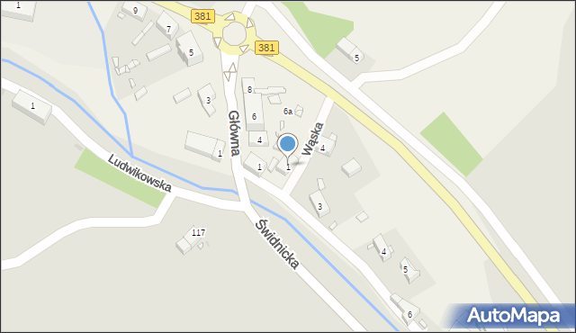 Ludwikowice Kłodzkie, Wąska, 1, mapa Ludwikowice Kłodzkie