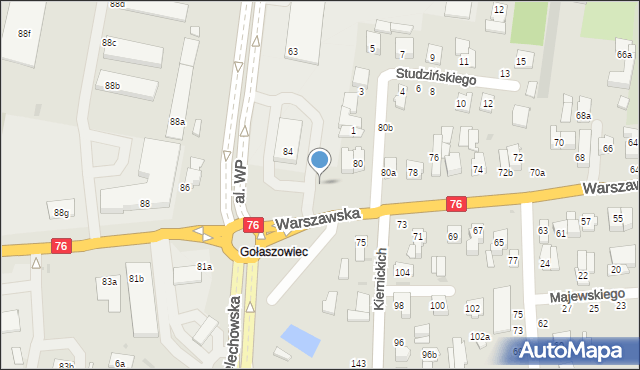 Łuków, Warszawska, 84, mapa Łuków