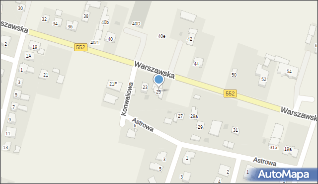 Łysomice, Warszawska, 25, mapa Łysomice