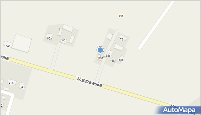 Łysomice, Warszawska, 68a, mapa Łysomice