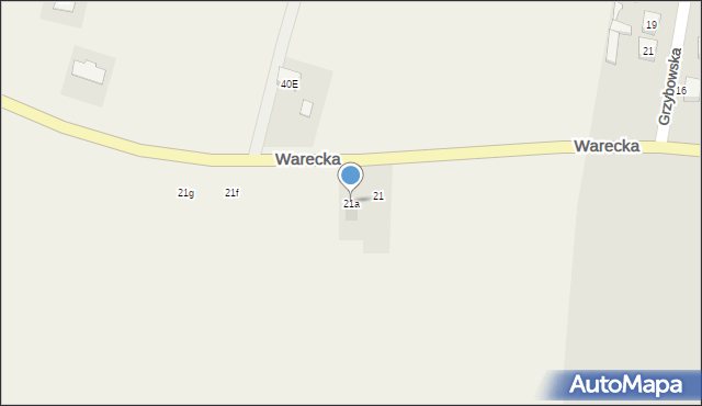 Magnuszew, Warecka, 21a, mapa Magnuszew