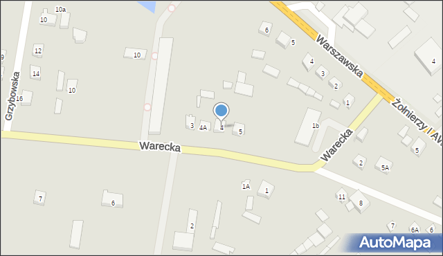 Magnuszew, Warecka, 4, mapa Magnuszew