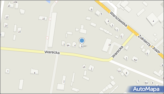 Magnuszew, Warecka, 5, mapa Magnuszew