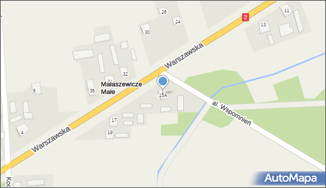 Małaszewicze Małe, Warszawska, 15B, mapa Małaszewicze Małe