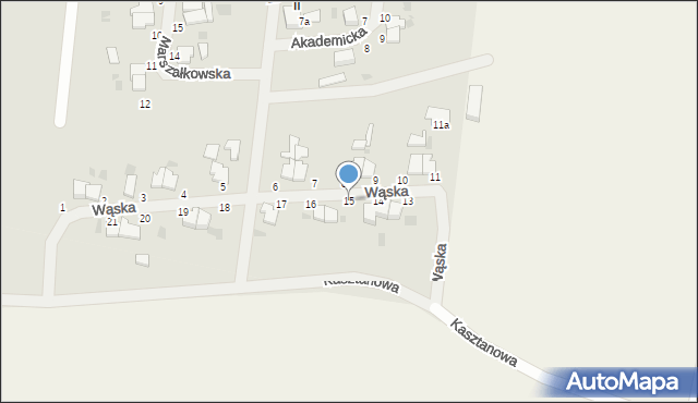 Malbork, Wąska, 15, mapa Malborka