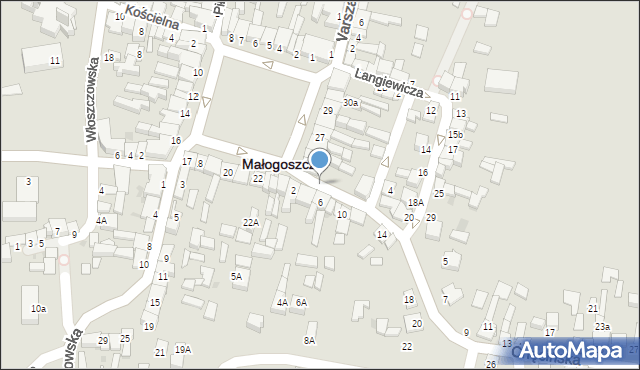 Małogoszcz, Warszawska, 111, mapa Małogoszcz