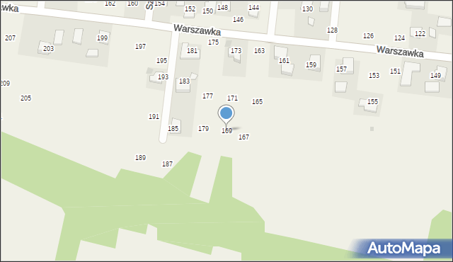 Michałowice, Warszawka, 169, mapa Michałowice