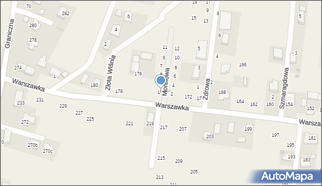 Michałowice, Warszawka, 174, mapa Michałowice