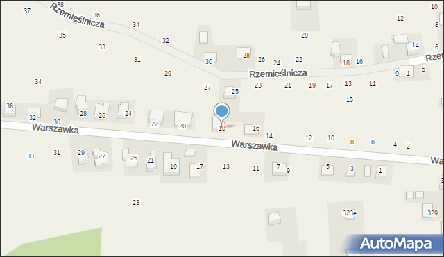 Michałowice, Warszawka, 18, mapa Michałowice