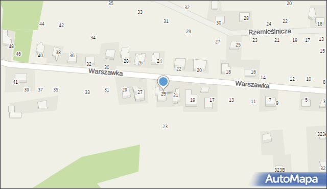 Michałowice, Warszawka, 25, mapa Michałowice