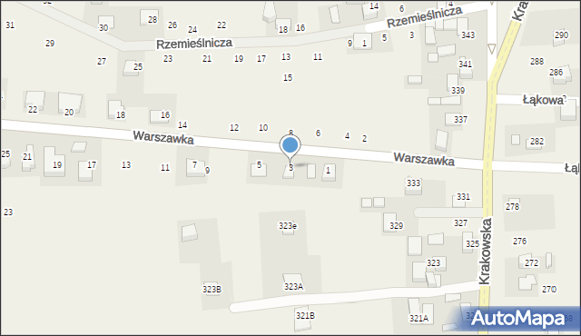 Michałowice, Warszawka, 3, mapa Michałowice