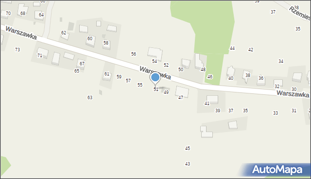 Michałowice, Warszawka, 51, mapa Michałowice