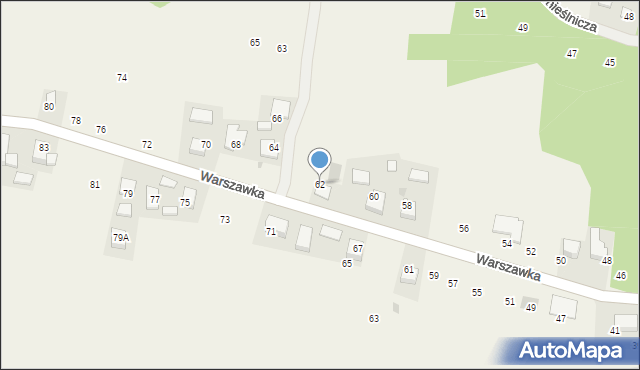 Michałowice, Warszawka, 62, mapa Michałowice
