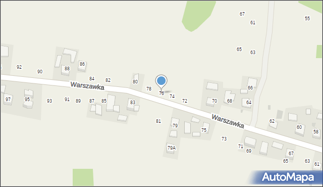 Michałowice, Warszawka, 76, mapa Michałowice