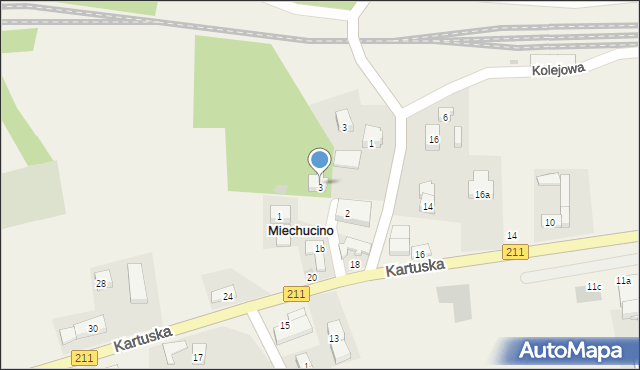 Miechucino, Wąska, 36, mapa Miechucino