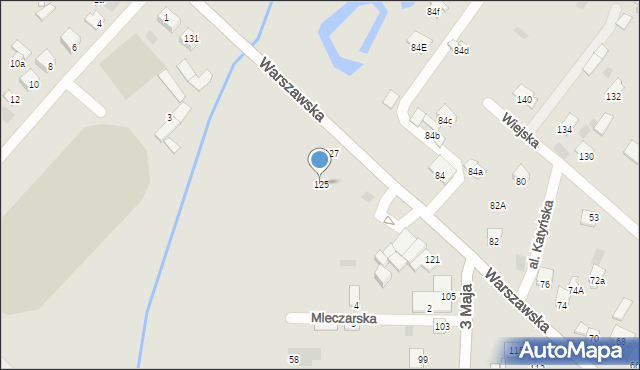 Międzyrzec Podlaski, Warszawska, 125, mapa Międzyrzec Podlaski