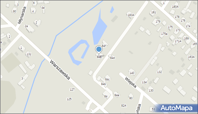 Międzyrzec Podlaski, Warszawska, 84E, mapa Międzyrzec Podlaski