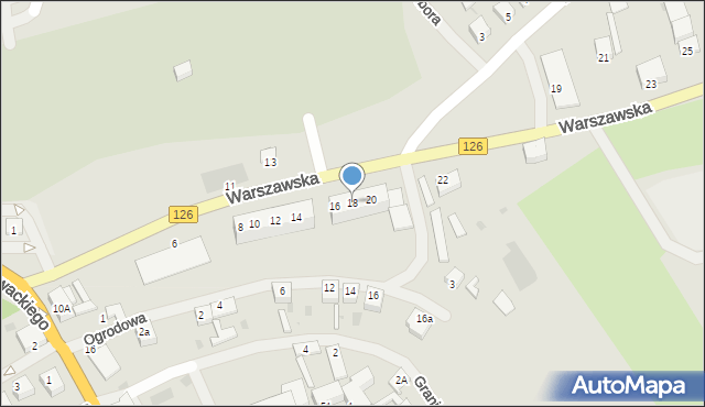 Mieszkowice, Warszawska, 18, mapa Mieszkowice