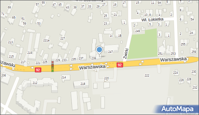 Mińsk Mazowiecki, Warszawska, 243, mapa Mińsk Mazowiecki