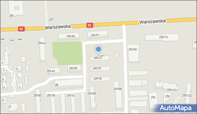 Mińsk Mazowiecki, Warszawska, 250/13, mapa Mińsk Mazowiecki