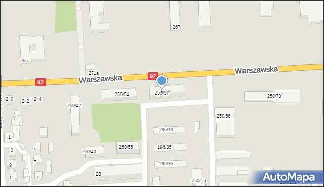Mińsk Mazowiecki, Warszawska, 250/57, mapa Mińsk Mazowiecki