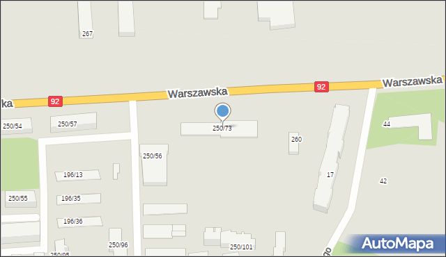 Mińsk Mazowiecki, Warszawska, 250/73, mapa Mińsk Mazowiecki