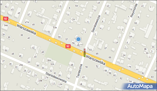Mińsk Mazowiecki, Warszawska, 61, mapa Mińsk Mazowiecki