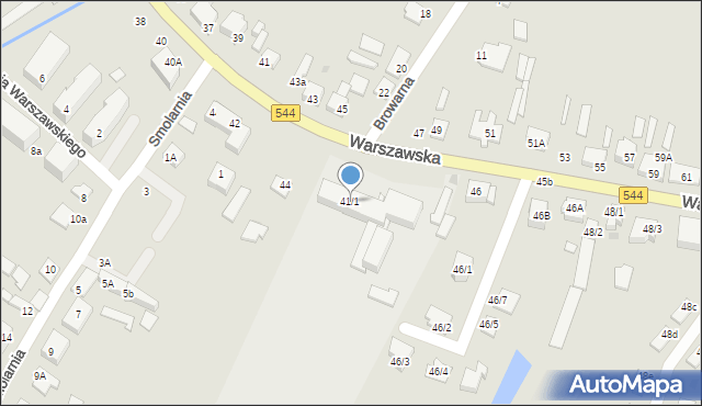 Mława, Warszawska, 41/1, mapa Mława