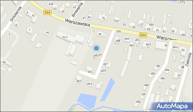 Mława, Warszawska, 46/1, mapa Mława
