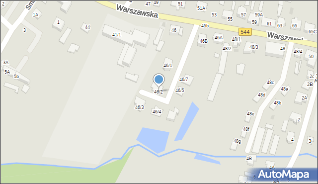 Mława, Warszawska, 46/2, mapa Mława