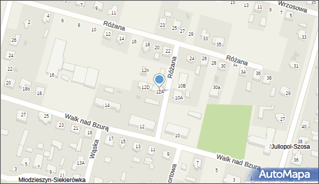 Młodzieszyn, Walk nad Bzurą, 12A, mapa Młodzieszyn
