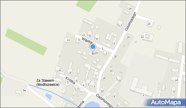 Modliszewice, Wąska, 5A, mapa Modliszewice