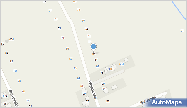 Modlniczka, Wąwozowa, 66, mapa Modlniczka