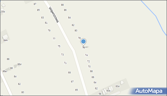 Modlniczka, Wąwozowa, 76, mapa Modlniczka