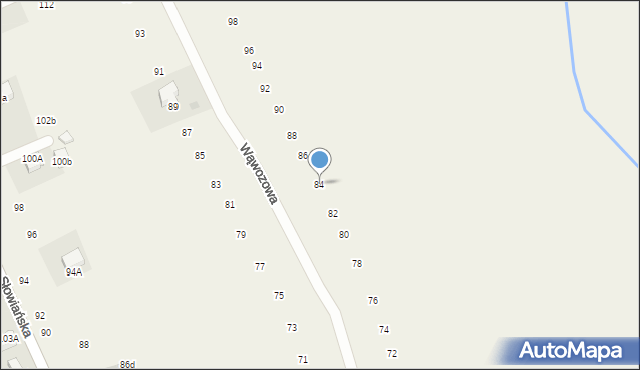 Modlniczka, Wąwozowa, 84, mapa Modlniczka