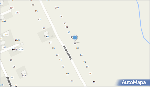 Modlniczka, Wąwozowa, 88, mapa Modlniczka