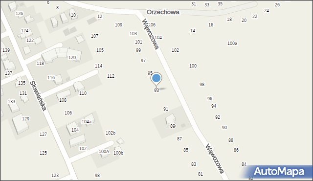 Modlniczka, Wąwozowa, 93, mapa Modlniczka