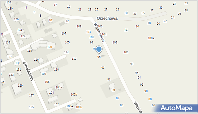 Modlniczka, Wąwozowa, 95, mapa Modlniczka