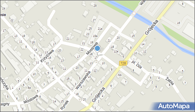 Mogielnica, Warszawska, 19, mapa Mogielnica