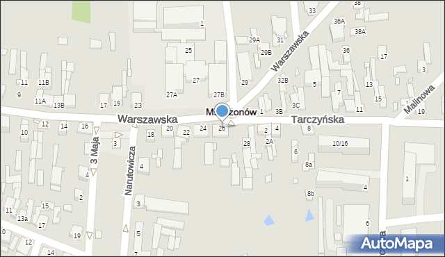 Mszczonów, Warszawska, 26, mapa Mszczonów