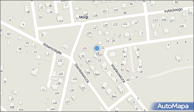 Mysłowice, Wańkowicza Melchiora, 17, mapa Mysłowice