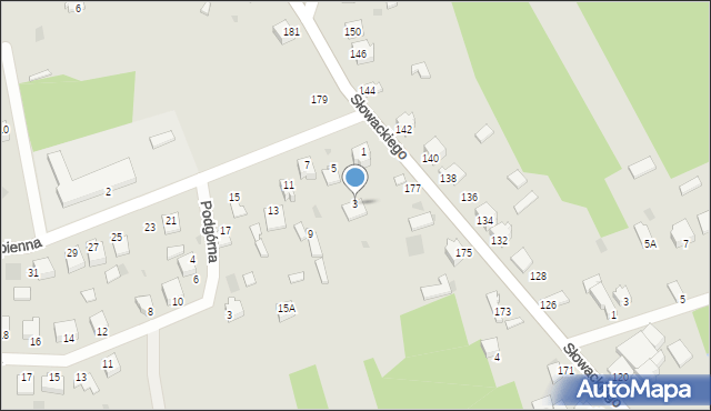 Myszków, Wapienna, 3, mapa Myszków