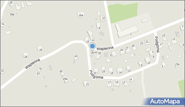 Myszków, Wapienna, 37, mapa Myszków